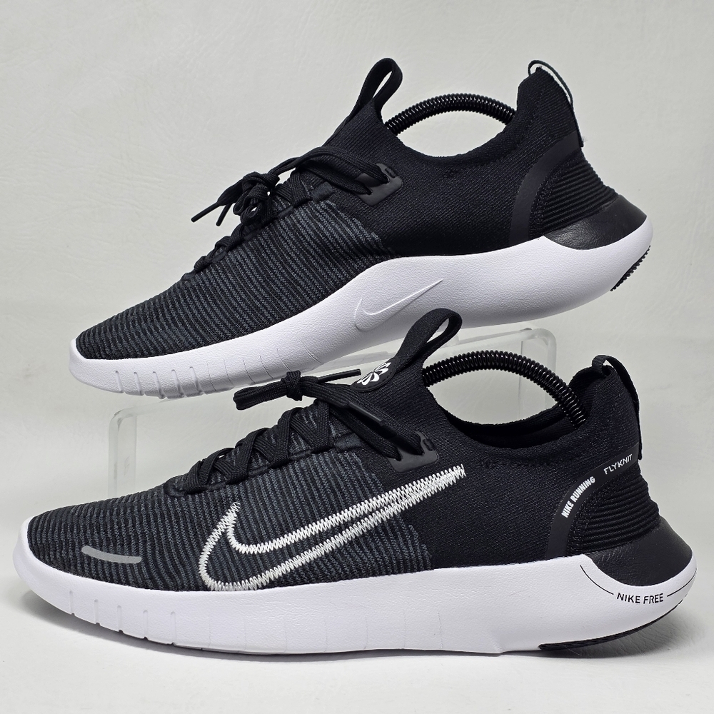 Nike Free Run Flyknit Black White Running Sneaker FB1276-002 Men's Size 10 New - Picture 3 of 11